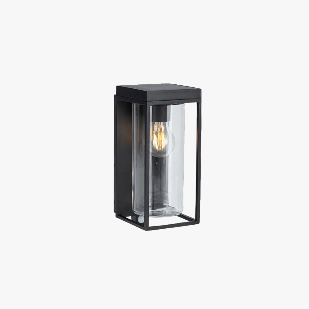 Orr Modern Rectangular Solar Waterproof Metal Glass Outdoor Wall Lamp
