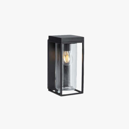 Orr Modern Rectangular Solar Waterproof Metal Glass Outdoor Wall Lamp