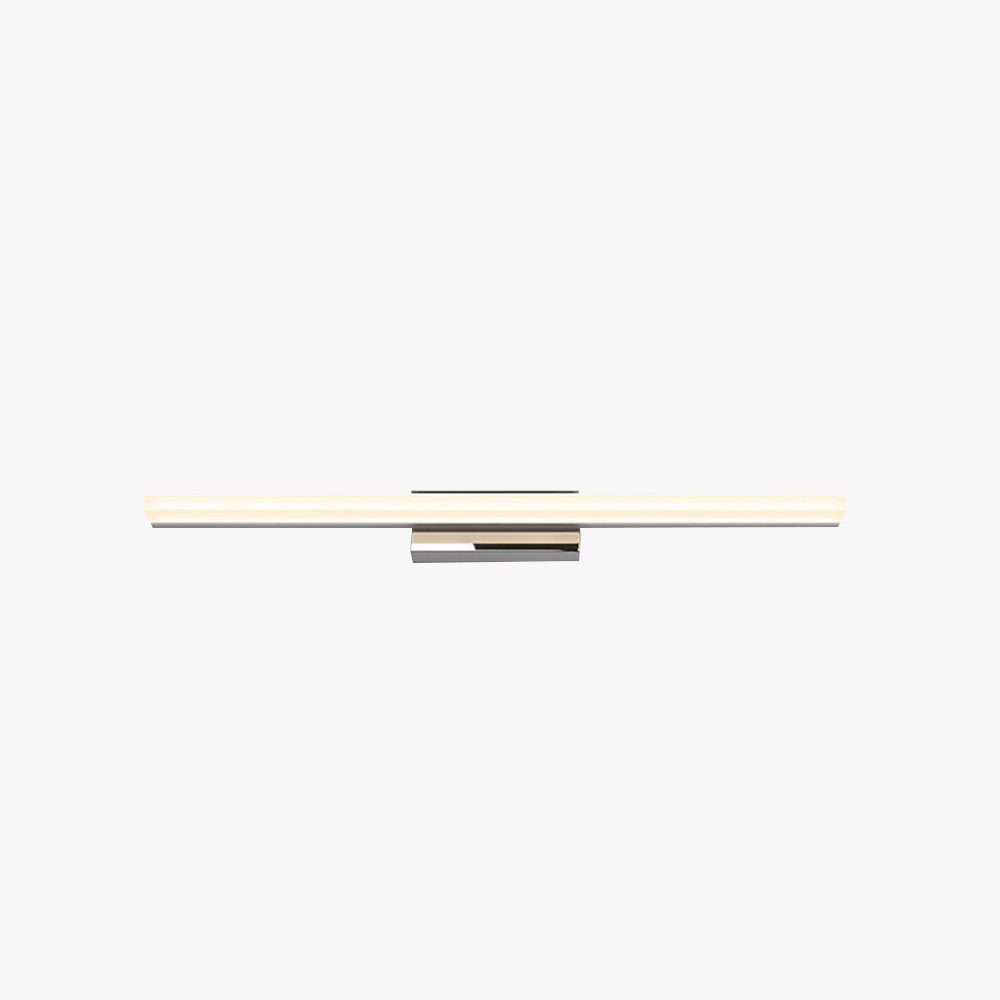 Leigh Minimalist Metal Linear Mirror Vanity Wall Lamp, Black/Chrome