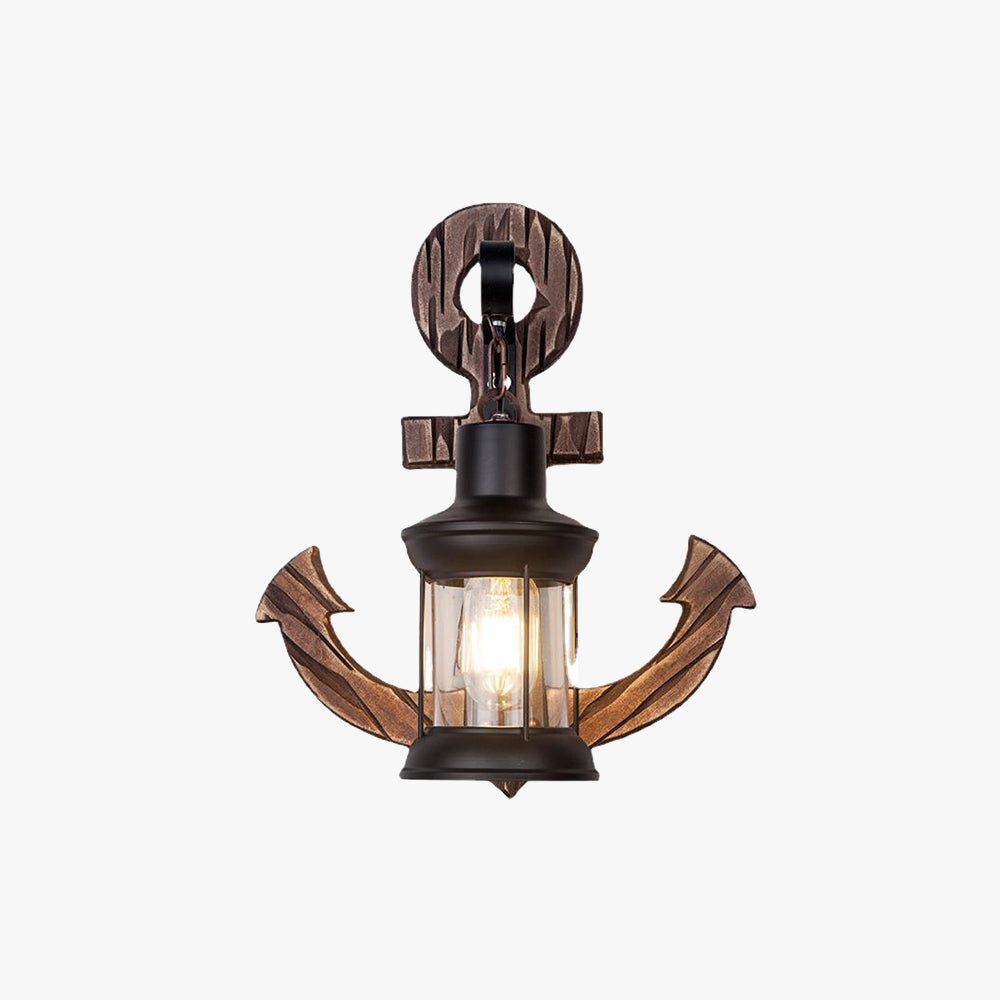 Alessio Wall Lamp Vintage Anchor Wooden Living Room
