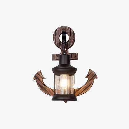 Alessio Wall Lamp Vintage Anchor Wooden Living Room