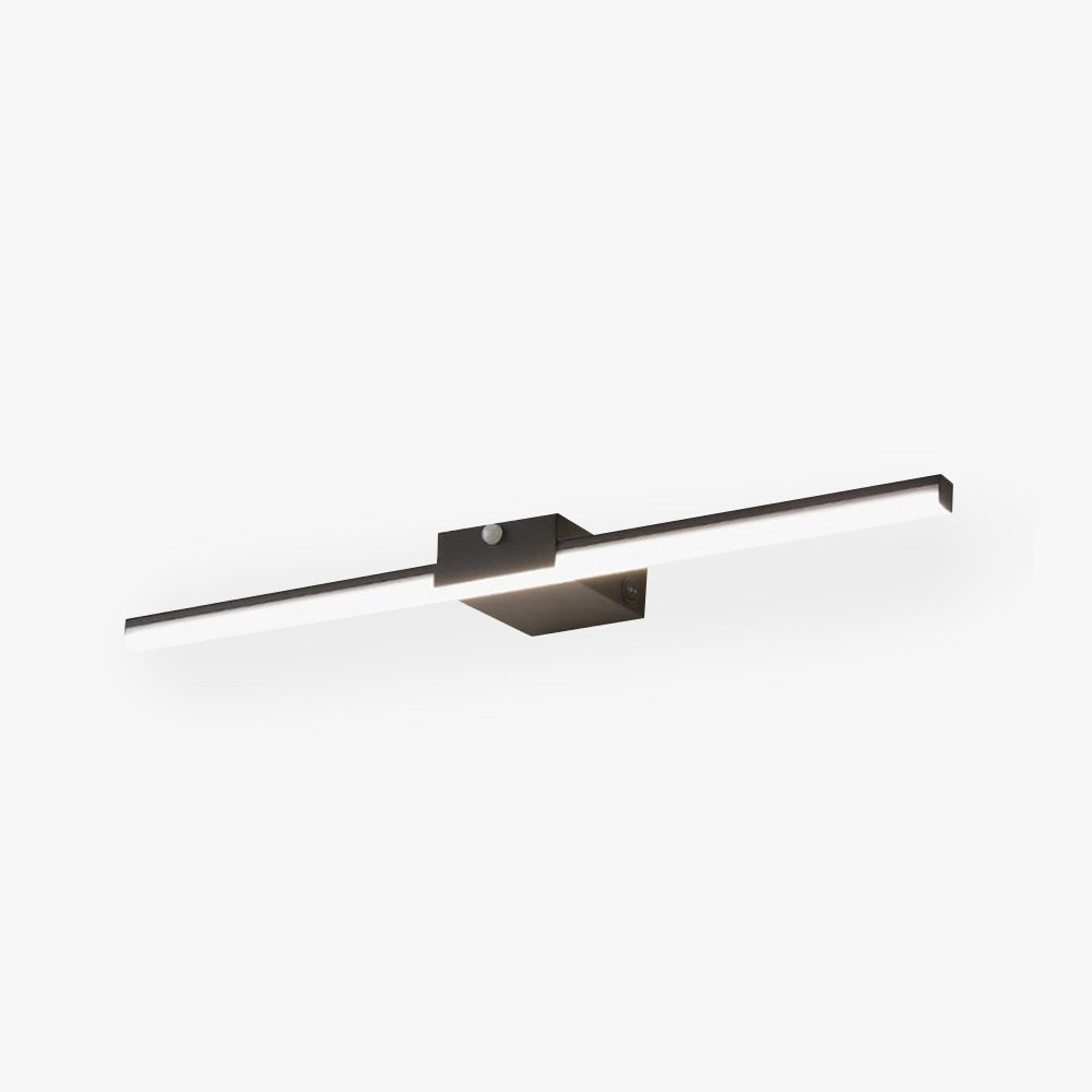 Edge Minimalist Linear Metal Wall Lamp, Black/White, Bathroom
