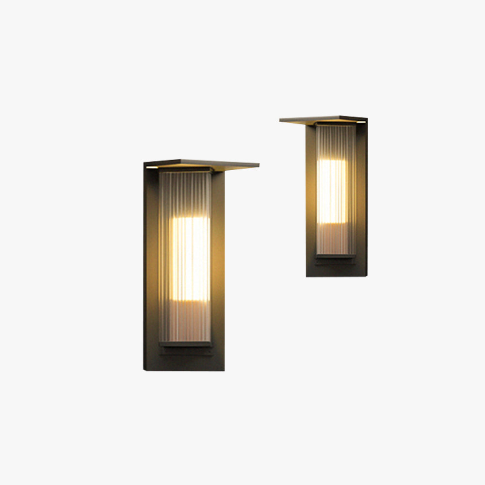 Orr Modern Rectangular Acrylic Outdoor Wall Lamp Transparent