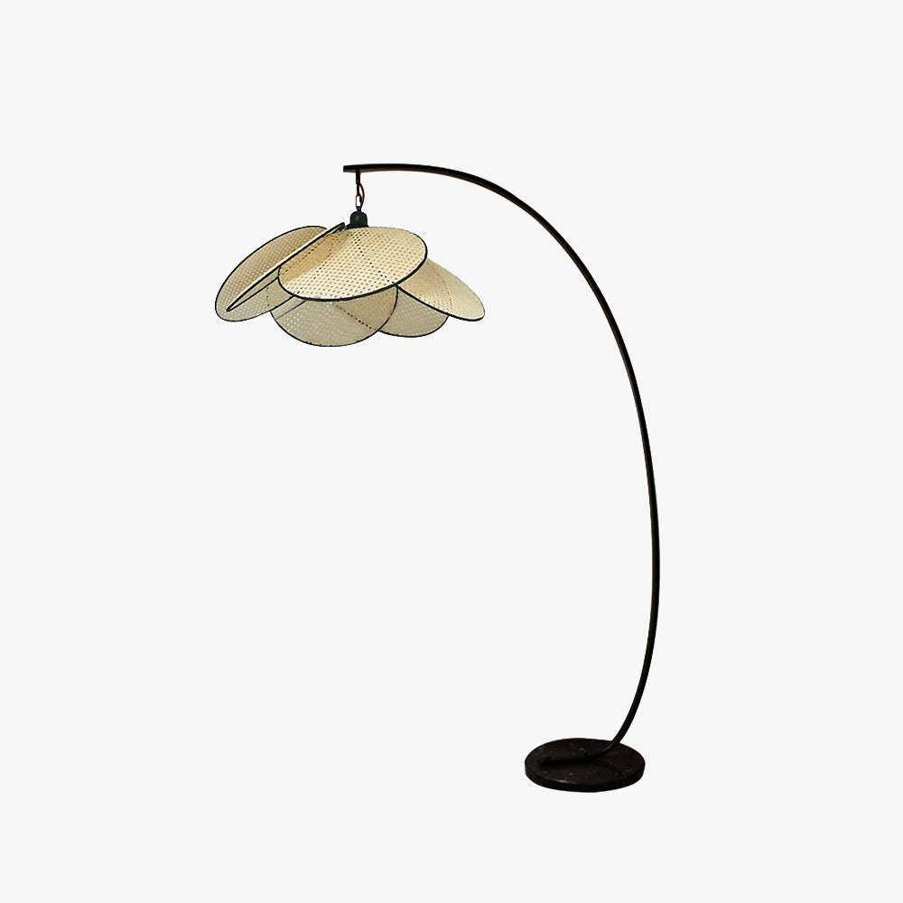 Ritta Artistic Flower Rattan/Willow Weave Floor Lamp