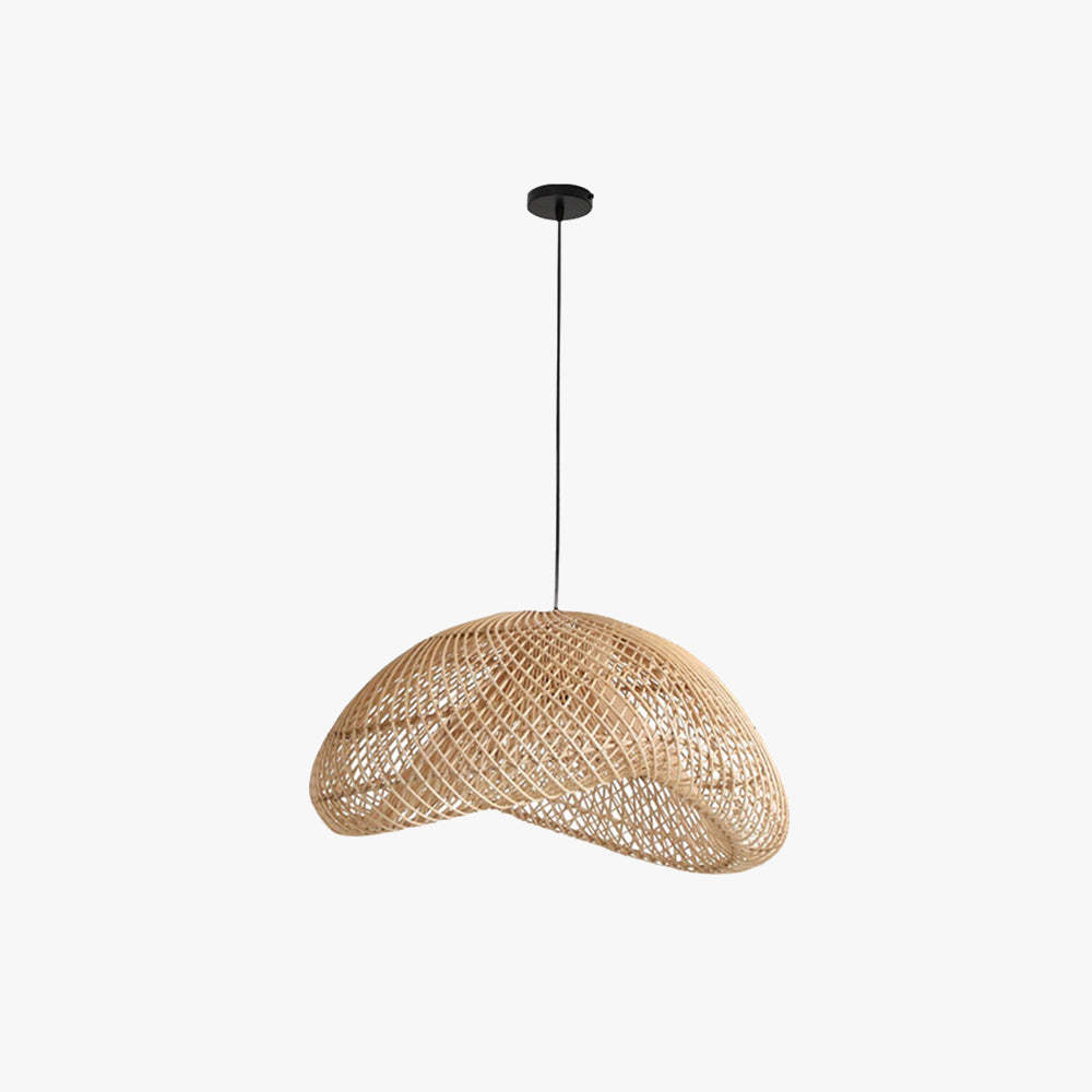 Muto Rustic Boho Rattan Pendant Light, Living Room