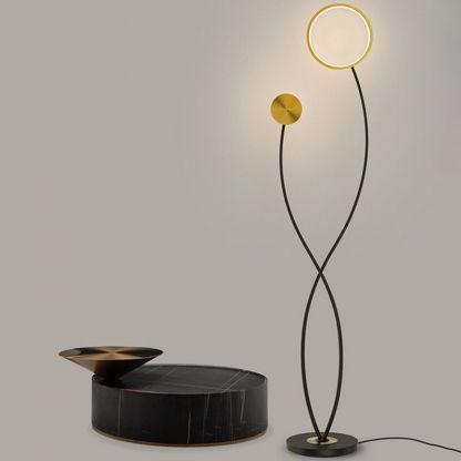 Louise Modern Wave Double Head Metal Acrylic Floor Lamp