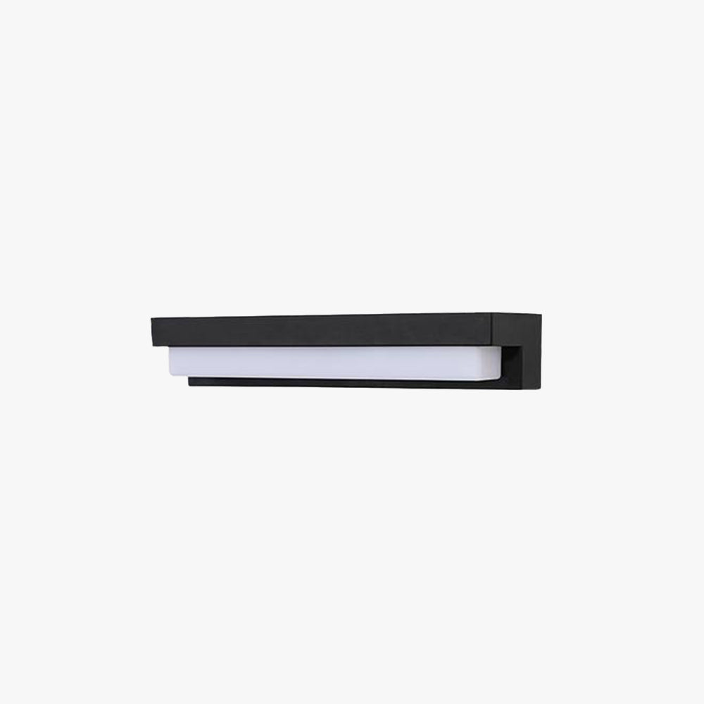 Orr Minimalist Solar Linear Acrylic Outdoor Wall Lamp, Black