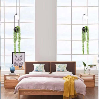 Bedroom featuring Las Sola Plant Pot Pendant Lights