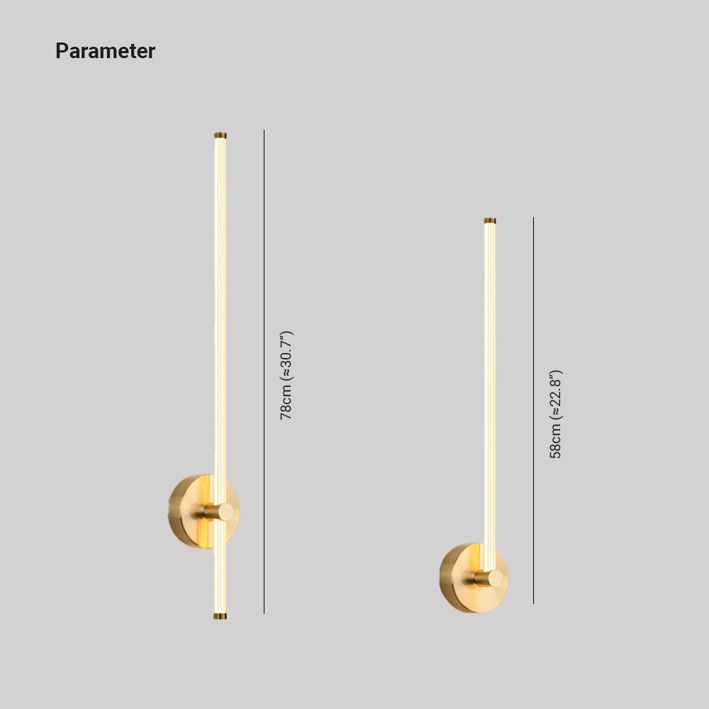Edge Coppery & Nickel Indoor Wall Lamp, Metal/Acrylic