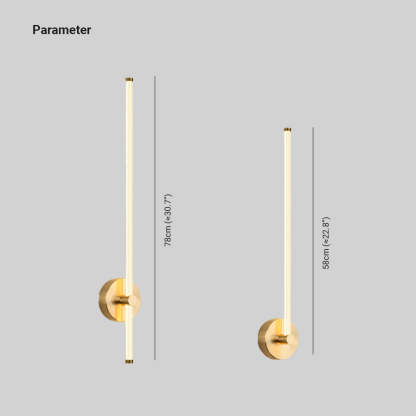 Edge Coppery & Nickel Indoor Wall Lamp, Metal/Acrylic