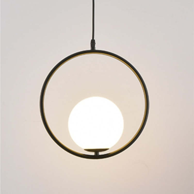 Valentina Modern Globe Metal/Glass Pendant Light, 3 Style