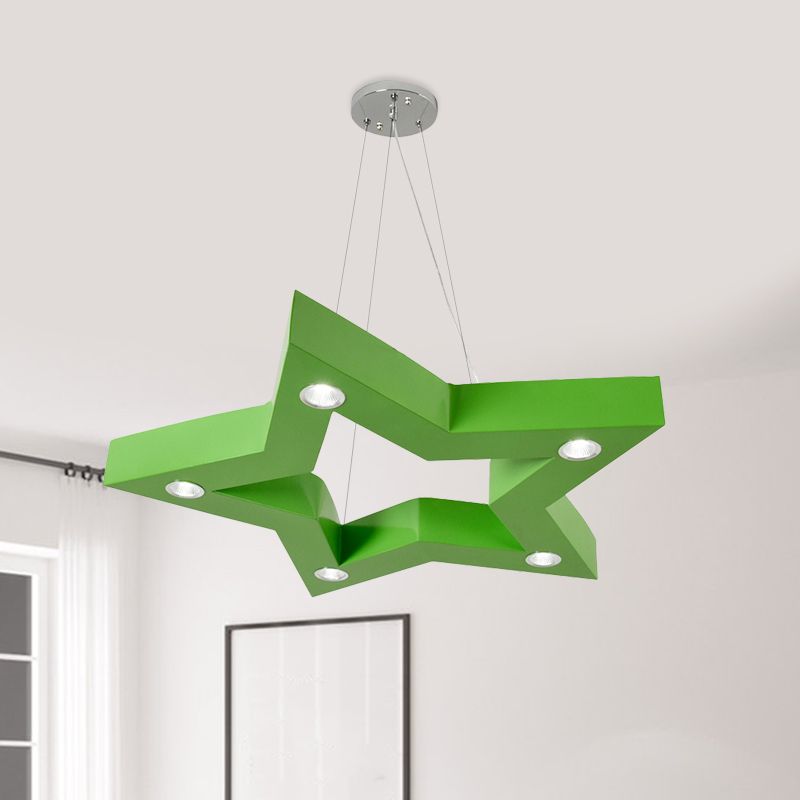 Minori Five-Pointed Star Colorful Metal Kids Pendant Light