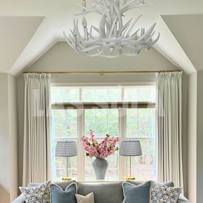 Silva Rustic Antler Metal/Resin Chandelier White Dining Room