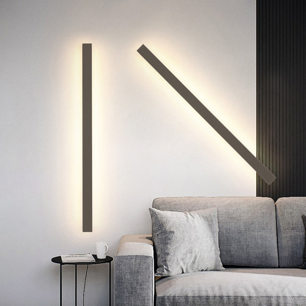 Edge Sleek Minimalist Rimless Linear Metal Outdoor Wall Light