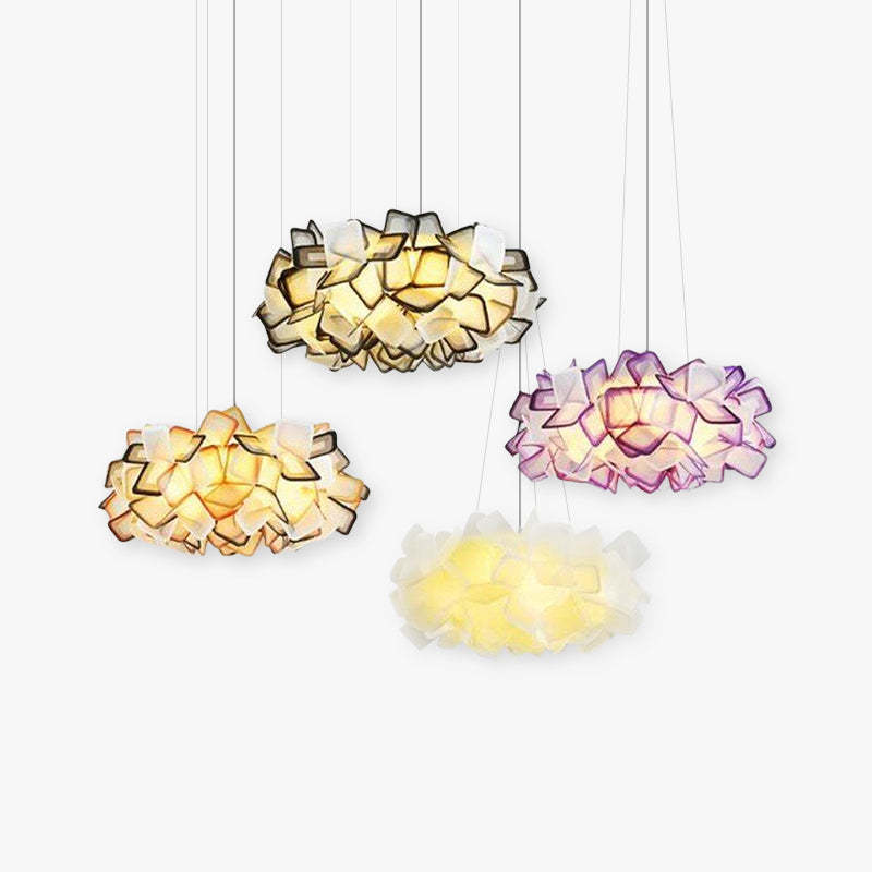 Bella Modern Multicolor Decorative Flower Acrylic Pendant Light