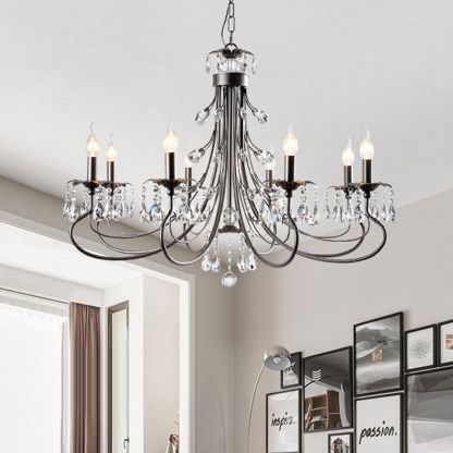 Silva Crystal Chandelier in a Modern Living Room