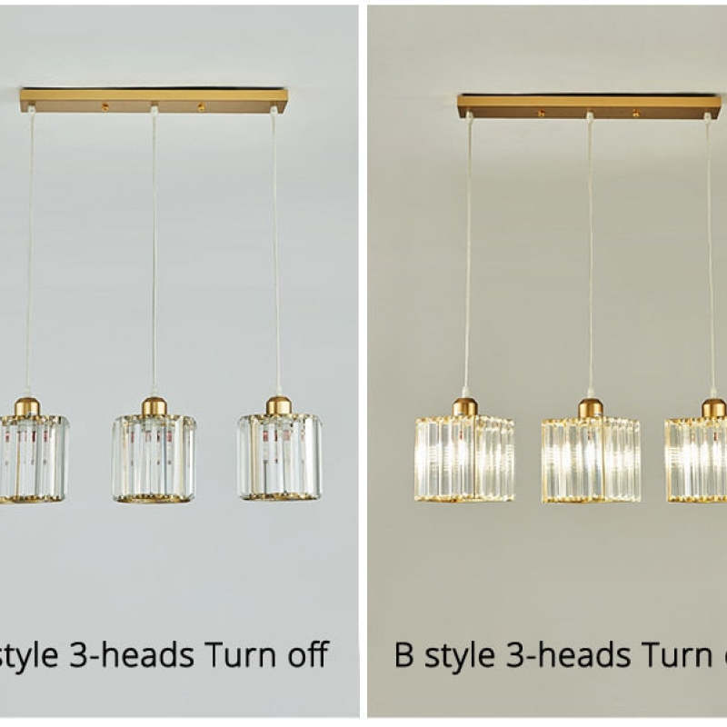 Herbert Modern Cluster Cylinder Glass Pendant Light, Black/Gold