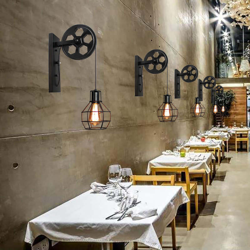 Alessio Wall Lamps in Restaurant, Retro Lighting