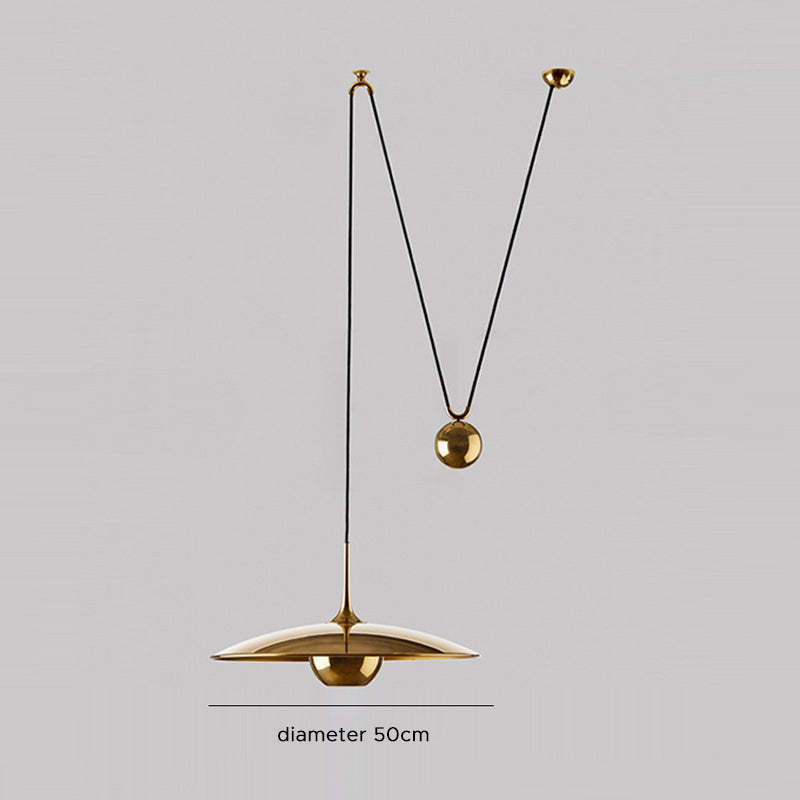 Cairns Minimalist Metal Pendant Light, Gold