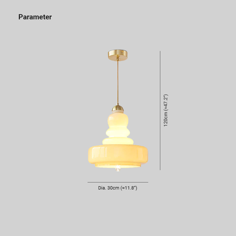 Morandi French Modern Kitchen Pendant Light Glass/Metal Living Room