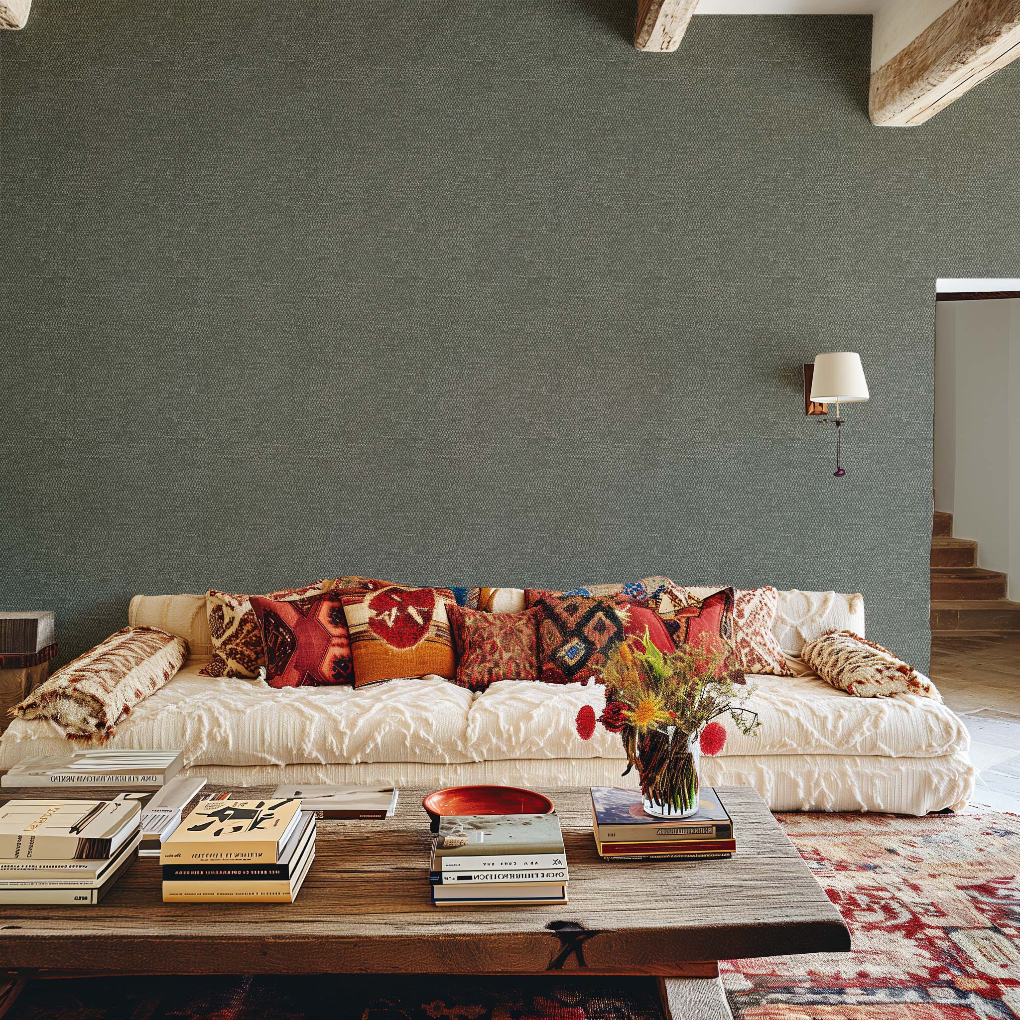Cloud Removable Modern Minimalist Particle Dark Multicolor Bedroom Wallpaper
