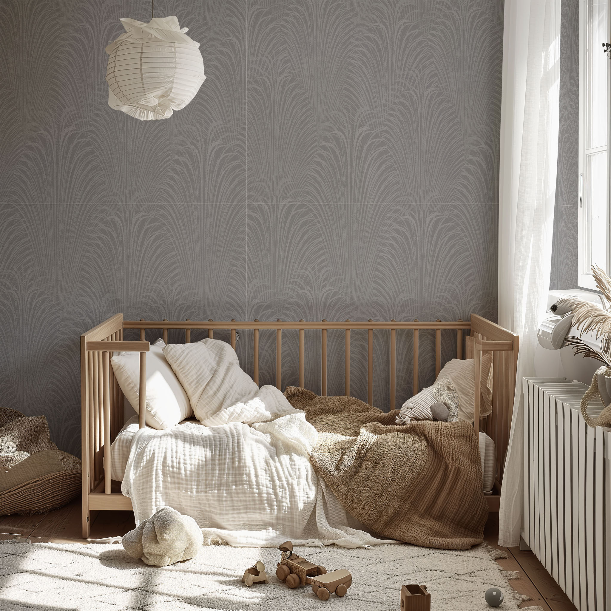 Lila Removable Vintage Nature Reed Multicolor Living Room Bedroom Wallpaper