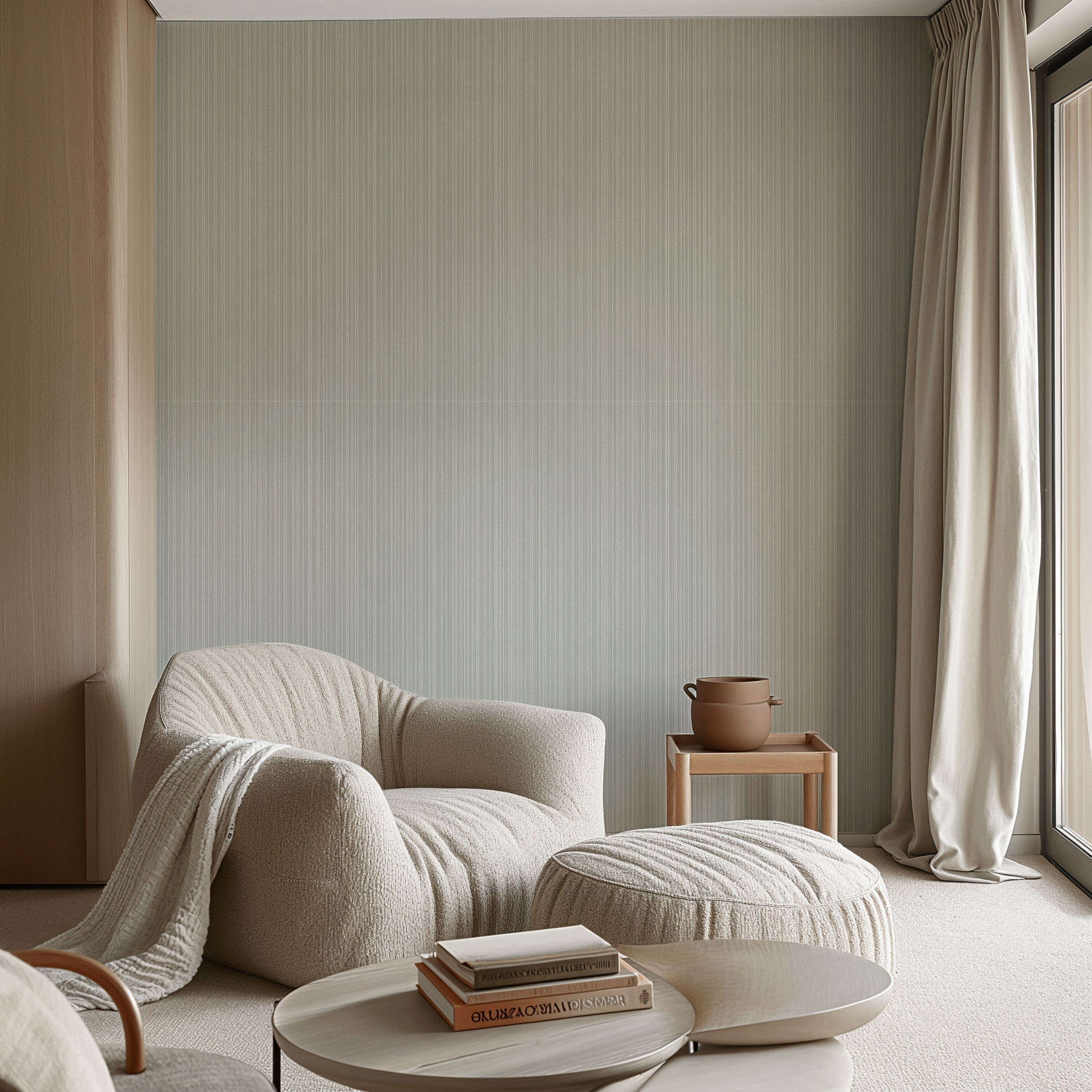 Sunny Removable Minimalist Line Fog Light Multicolor Living Room Bedroom Wallpaper