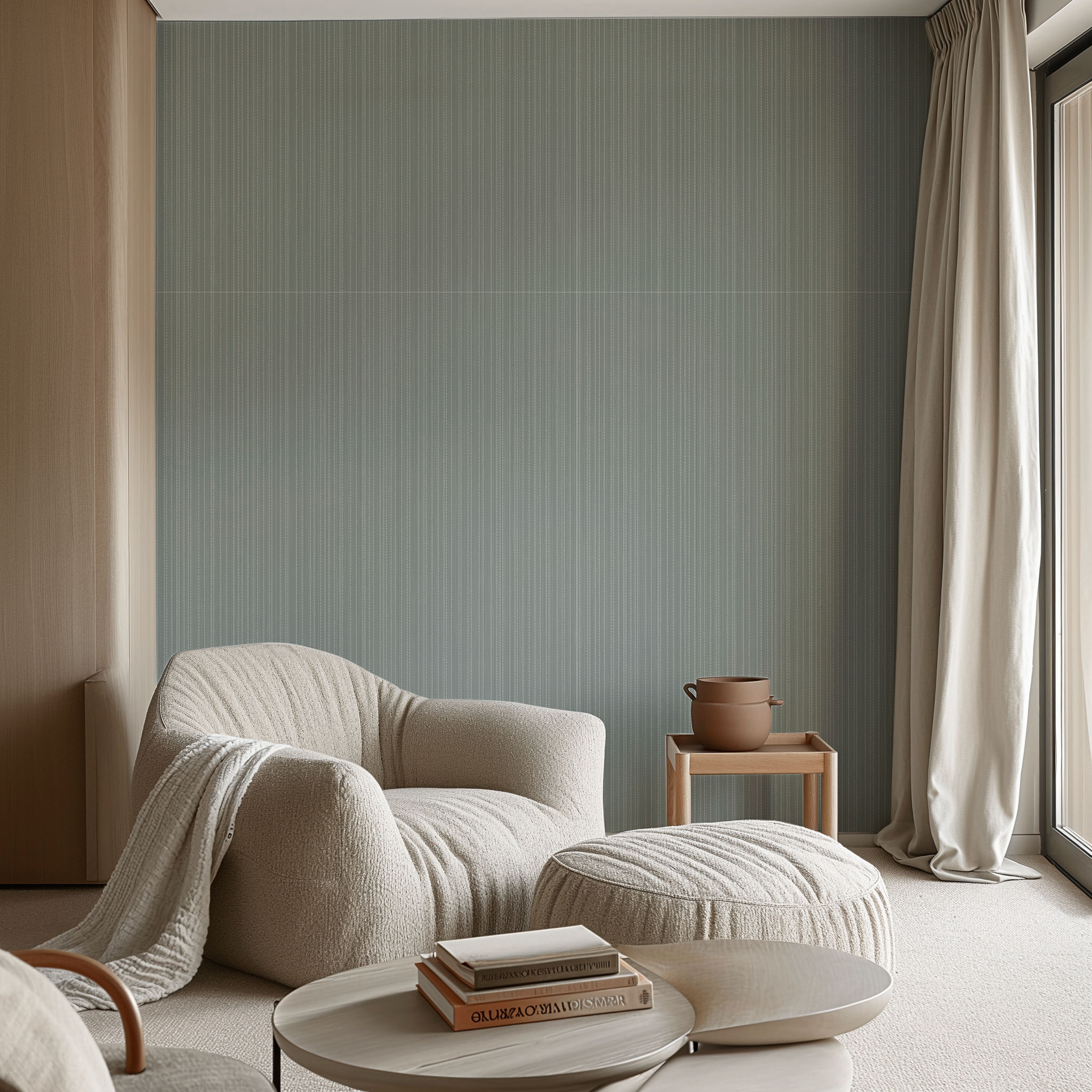 Cloud Removable Minimalist Line Fog Dark Multicolor Living Room Bedroom Wallpaper