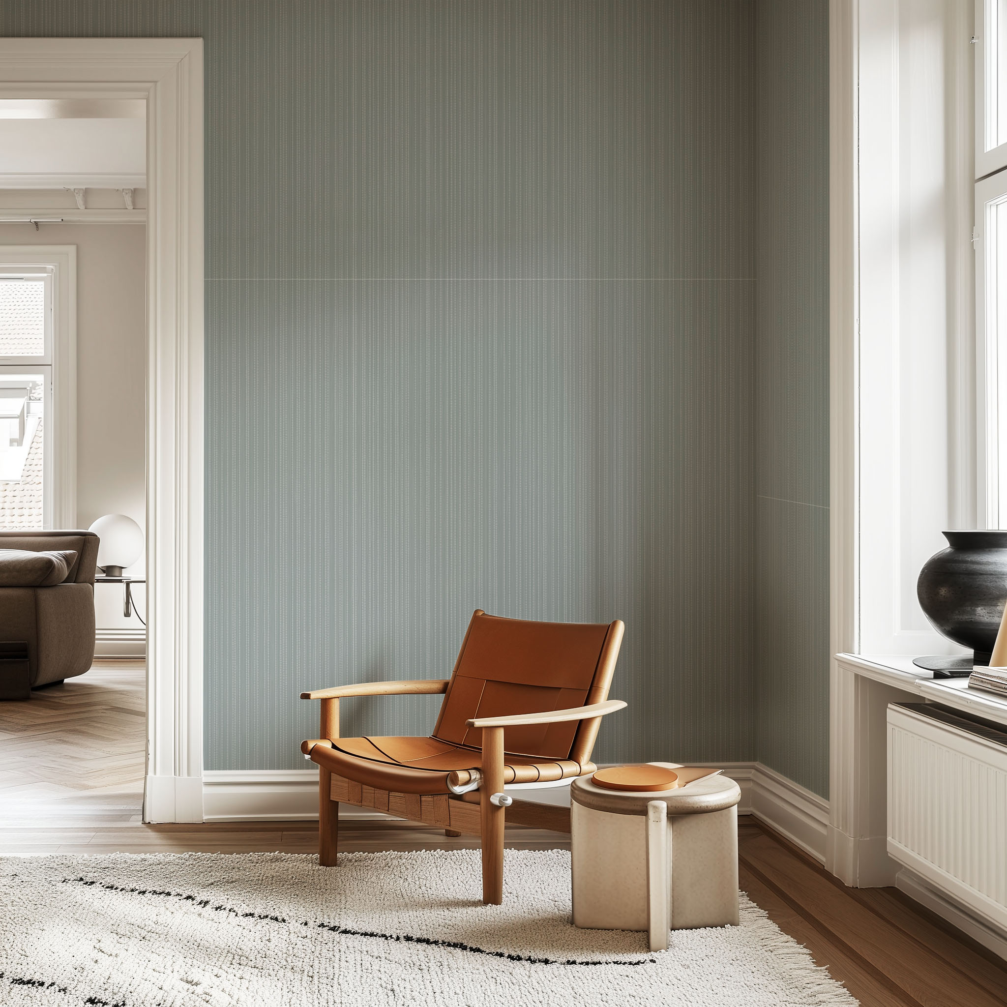Cloud Removable Minimalist Line Fog Dark Multicolor Living Room Bedroom Wallpaper