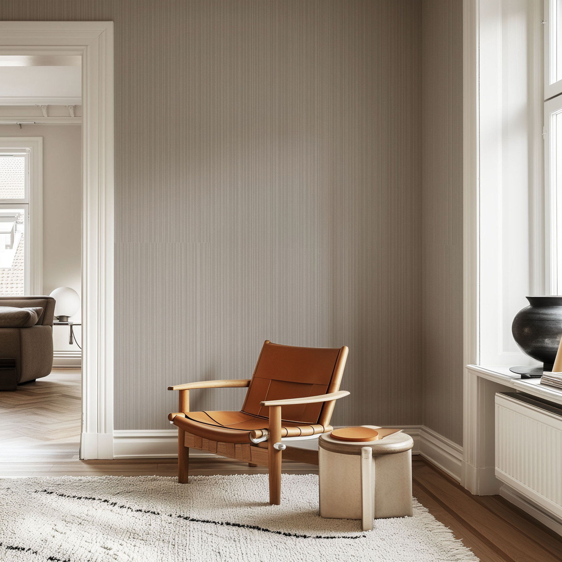 Cloud Removable Minimalist Line Fog Dark Multicolor Living Room Bedroom Wallpaper