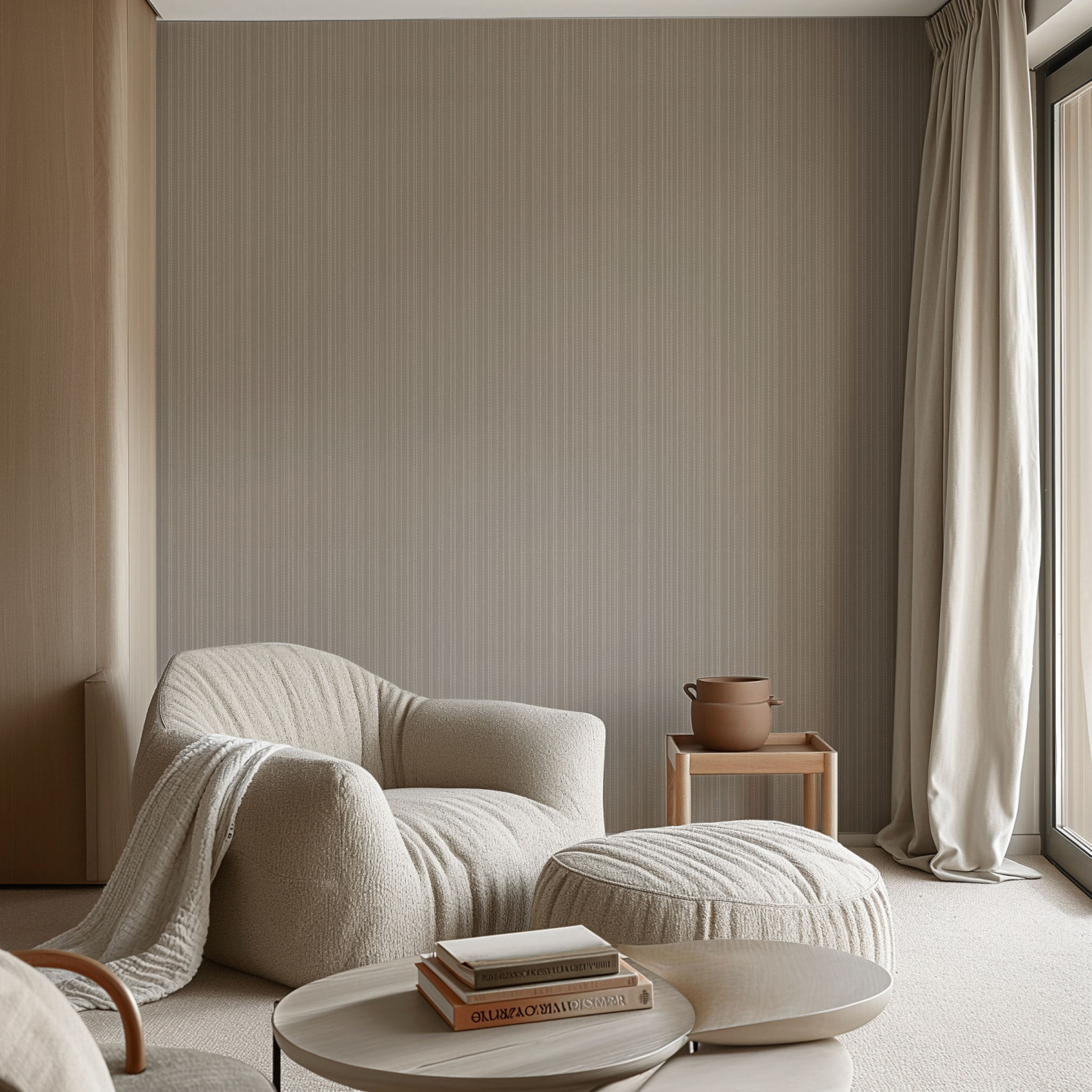 Cloud Removable Minimalist Line Fog Dark Multicolor Living Room Bedroom Wallpaper