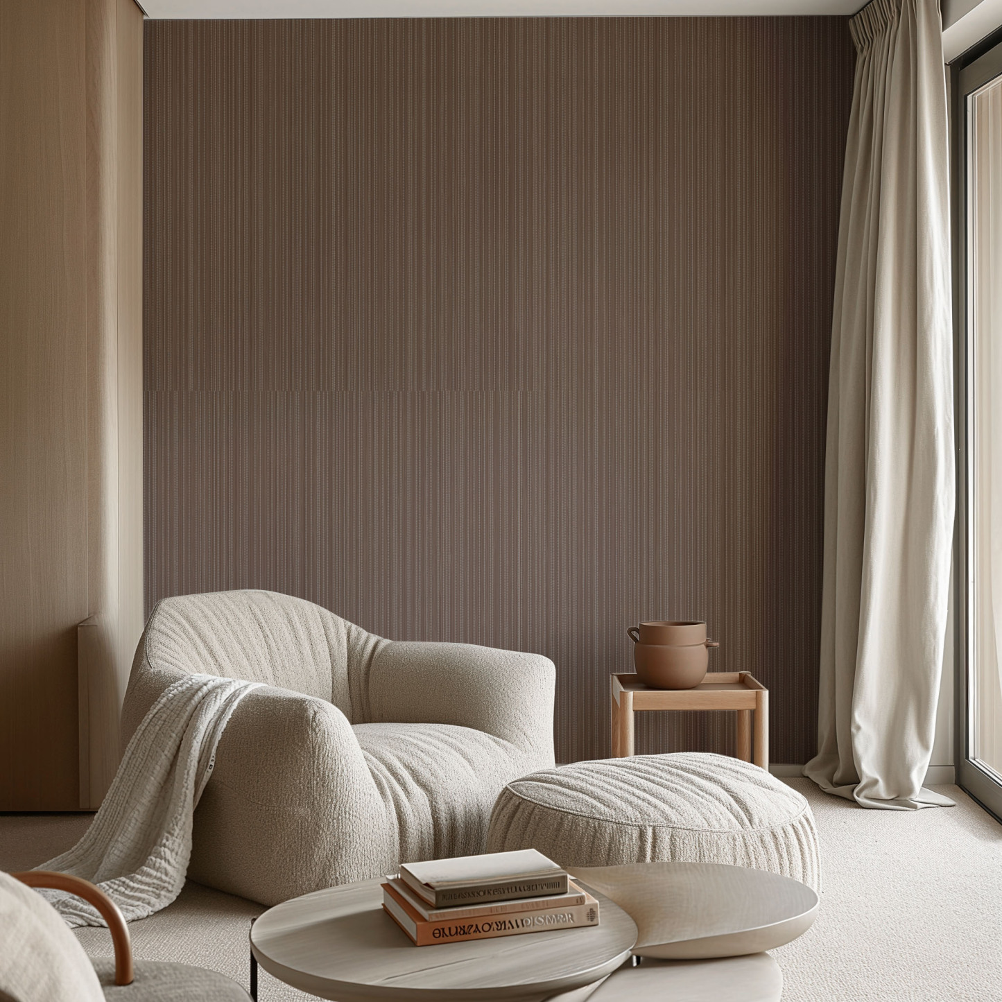 Cloud Removable Minimalist Line Fog Dark Multicolor Living Room Bedroom Wallpaper