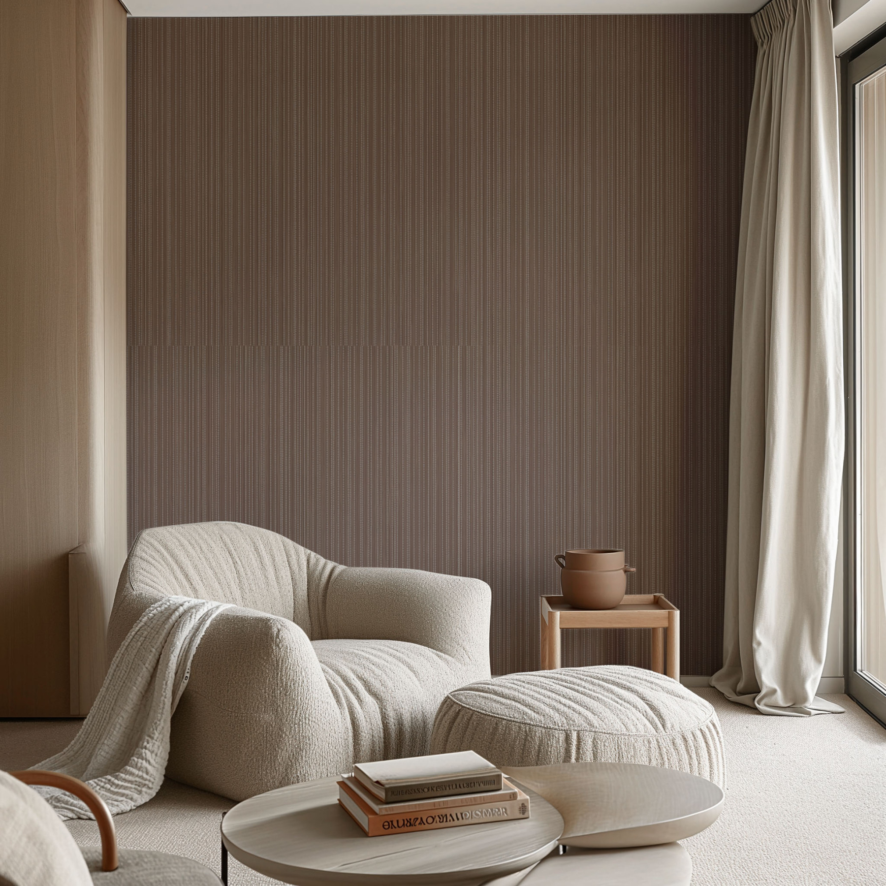 Cloud Removable Minimalist Line Fog Dark Multicolor Living Room Bedroom Wallpaper