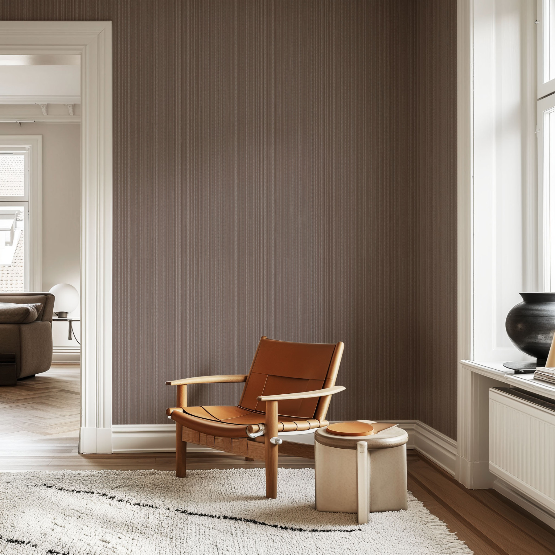 Cloud Removable Minimalist Line Fog Dark Multicolor Living Room Bedroom Wallpaper