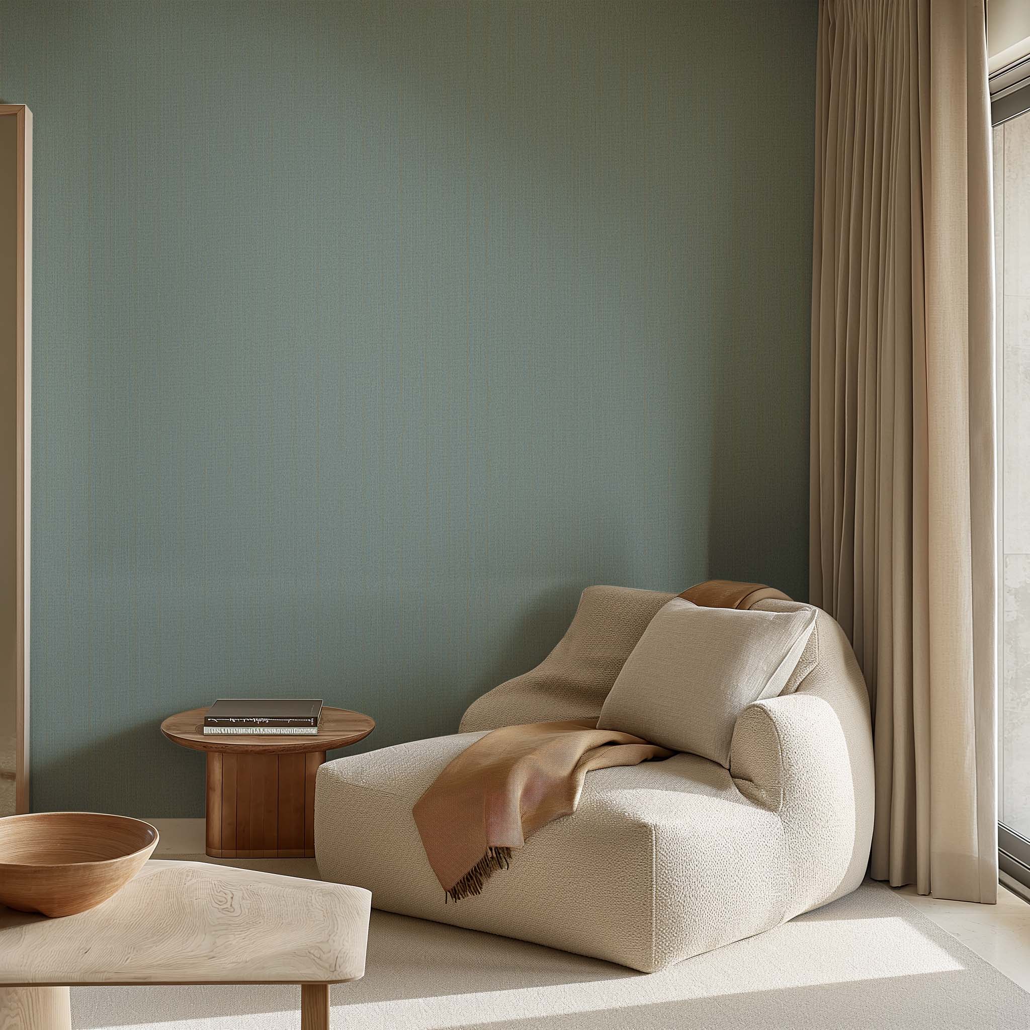 Cloud Minimalist Removable Green Bedroom Living Room Wallpaper
