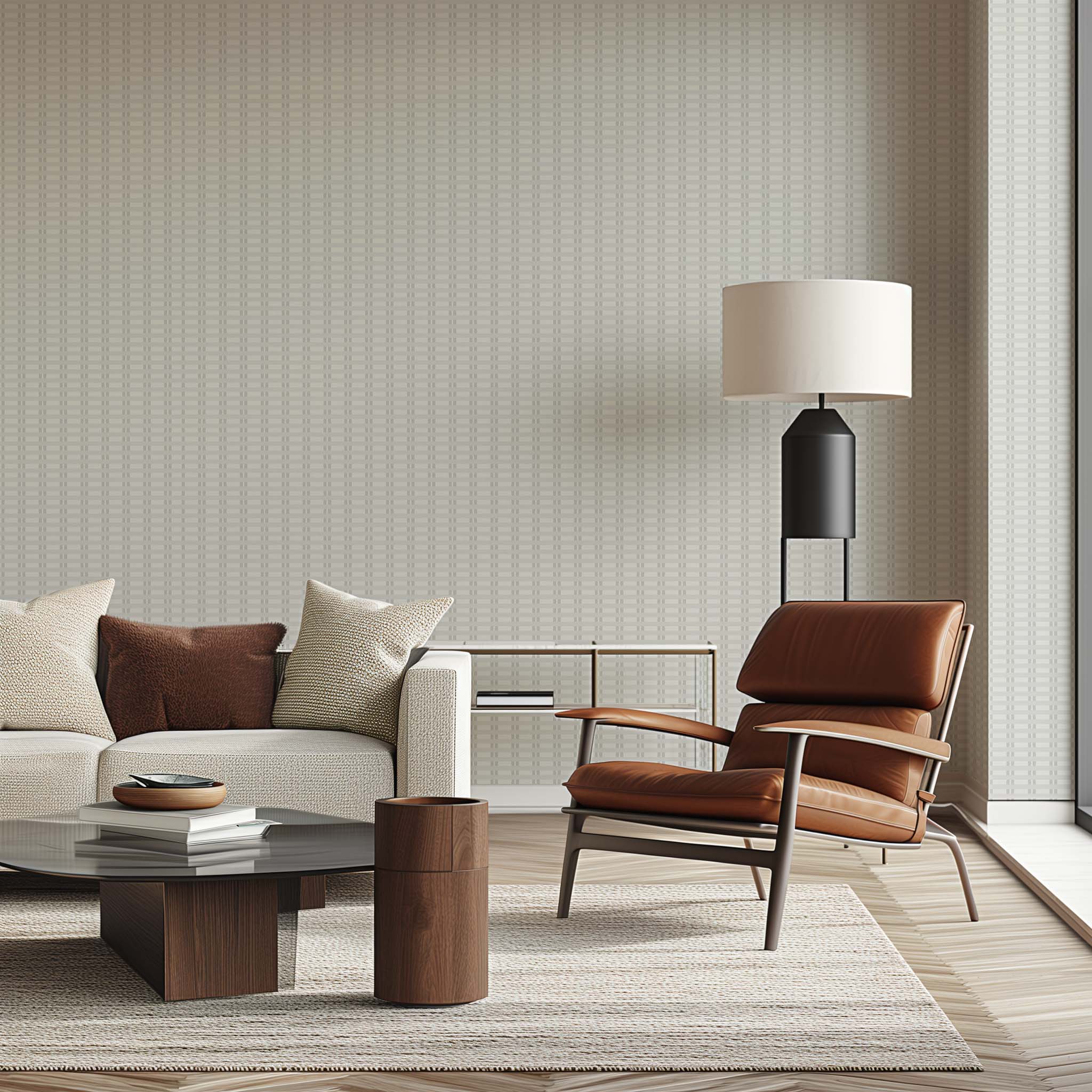 Cloud Minimalist Removable Gray Blue Living Room Bedroom Wallpaper