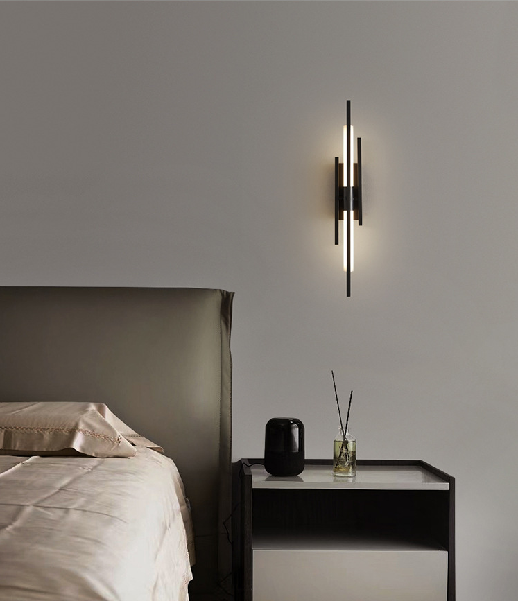 Modern Long Metal Acrylic Wall Light Bedroom Hallway Living Room