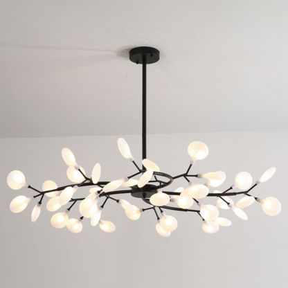 Olivia Unique Branch Firefly Art Deco Chandelier Black/Gold