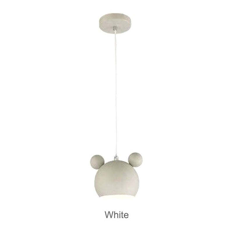 White cartoon pendant light by Las Sola for kids room.