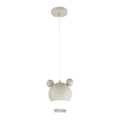 White cartoon pendant light by Las Sola for kids room.