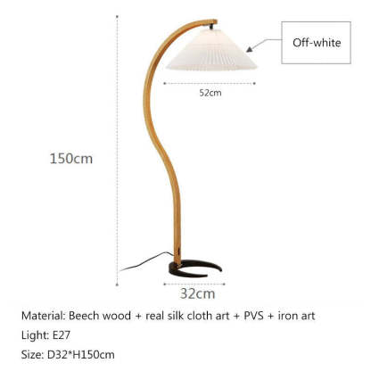 Ozawa Unique LED Floor Lamp, Wood/Metal, Living Room