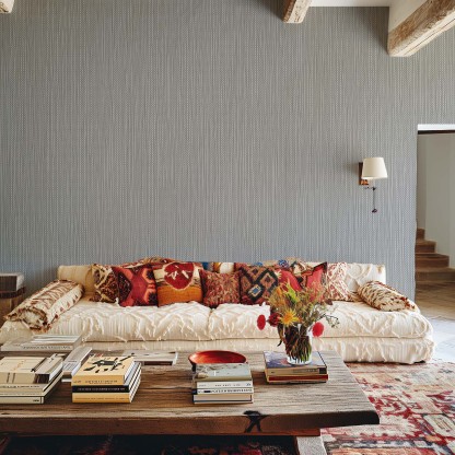 Cloud Minimalist Removable Purple Gray Beige Brown Living Room Bedroom Wallpaper