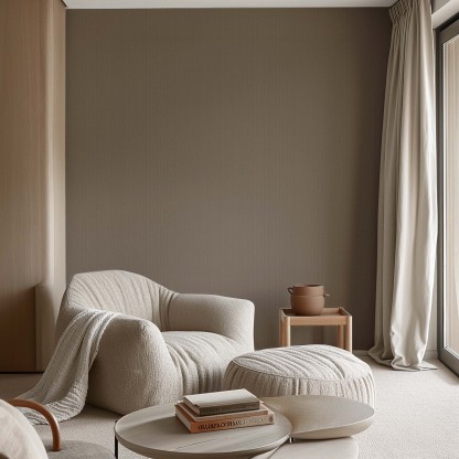 Cloud Minimalist Removable Purple Gray Beige Brown Living Room Bedroom Wallpaper
