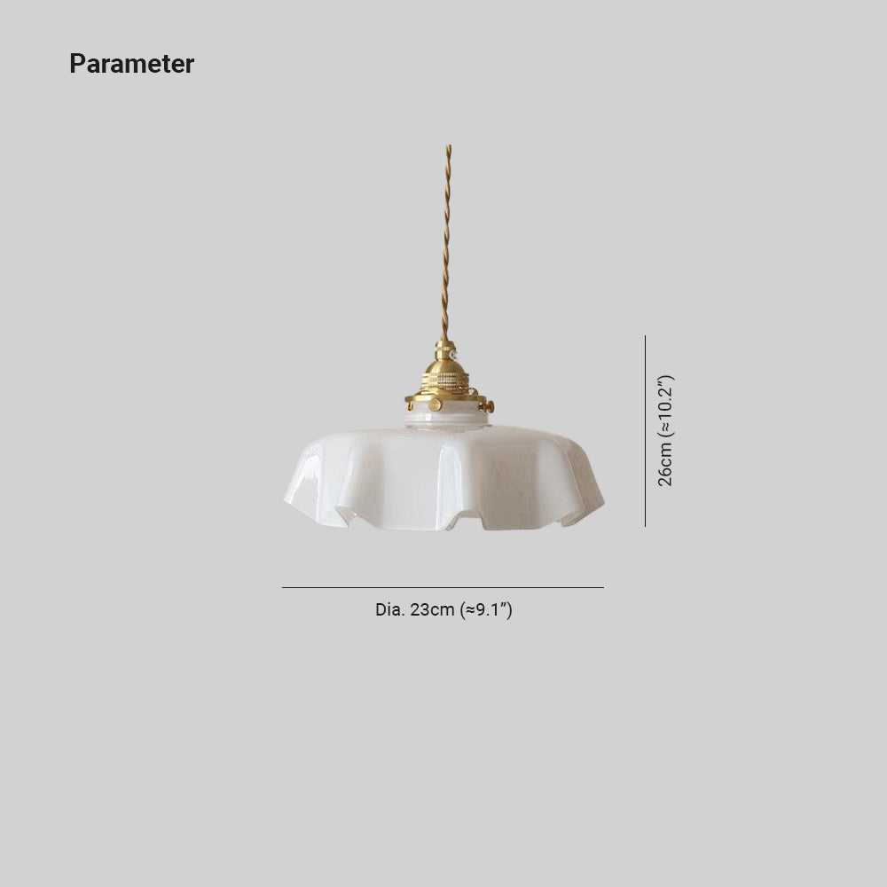 Hailie Vintage LED Pendant Light Glass Metal Bedroom