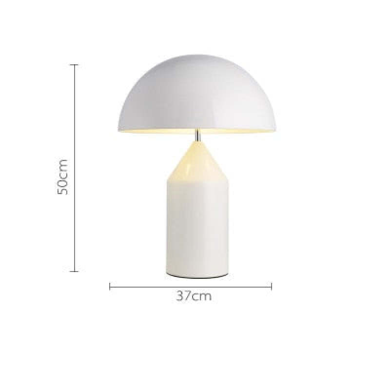 Salgado Table Lamp Mushroom Modern, Metal, Black/White/Gold, Dining room