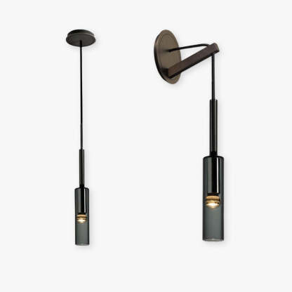 Sanna Modern Black Glass  Streamlined Pendant light/Wall Lamp