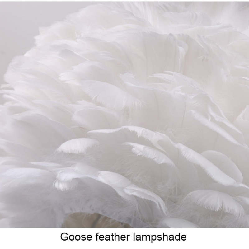 O'Moore Modern Feather Table Lamp Tripod, White/Grey/Pink/Hot Pink