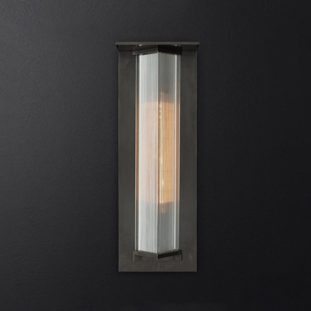 Orr Modern Rectangular Acrylic Outdoor Wall Lamp Transparent