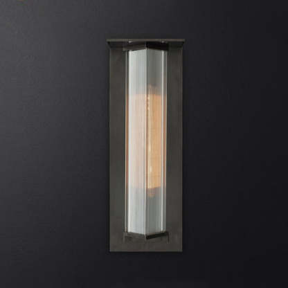 Orr Modern Rectangular Acrylic Outdoor Wall Lamp Transparent