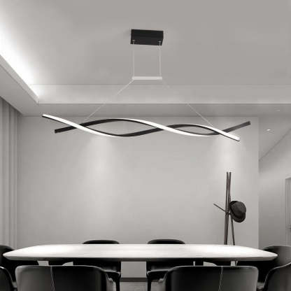 Louise Modern Minimalist Nordic Cross-Curved Metal Pendant Light